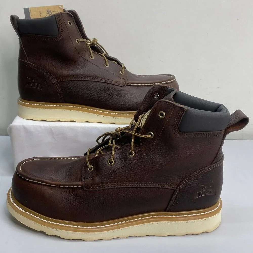 Irish Setter Ashby Men's Size 14 Brown Leather Aluminum Toe Safety Work Boots